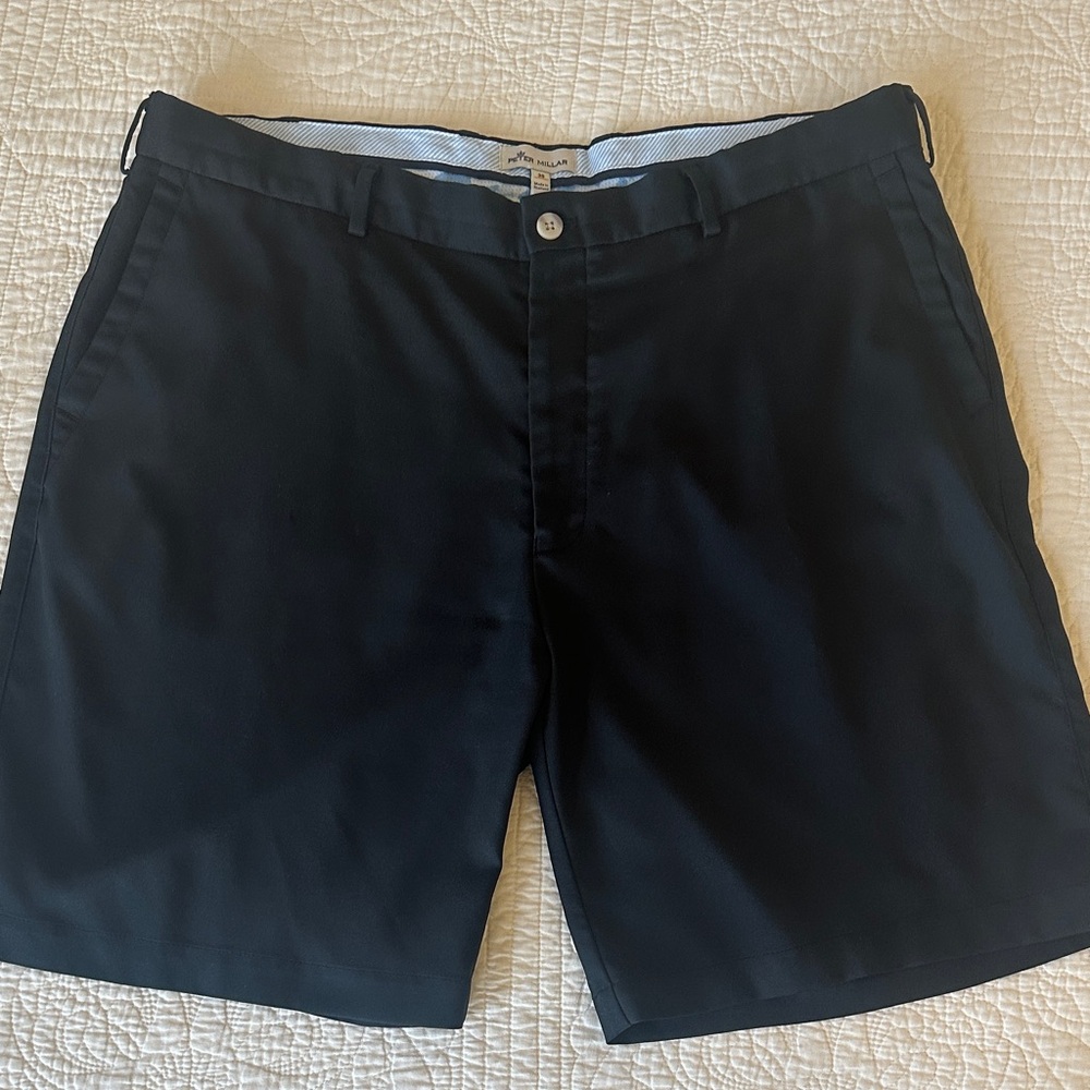 Peter Millar Men's Size 38 Black Shorts